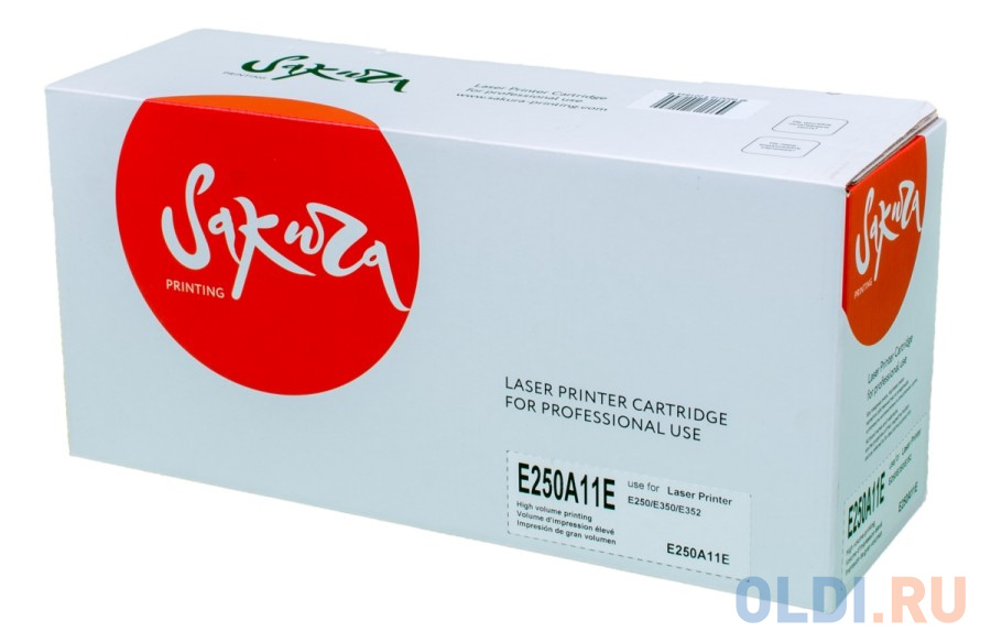Картридж Sakura E250A11E для Lexmark E250/E350/E352, черный, 3500 к SAE250A11E - фото 1