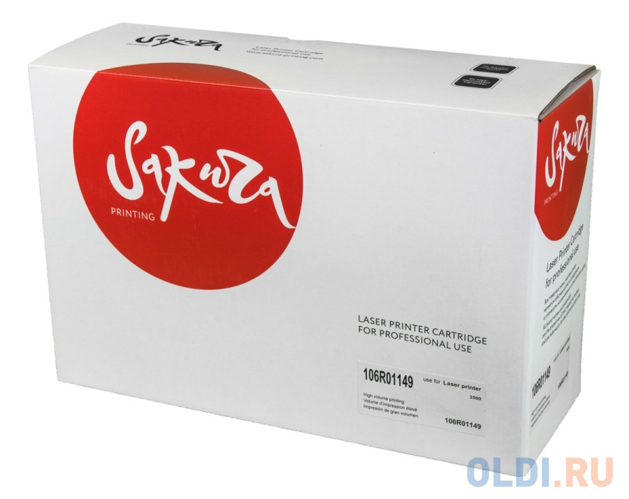 

Картридж Sakura 106R01149 для XEROX Phaser3500, черный, 12000 к.