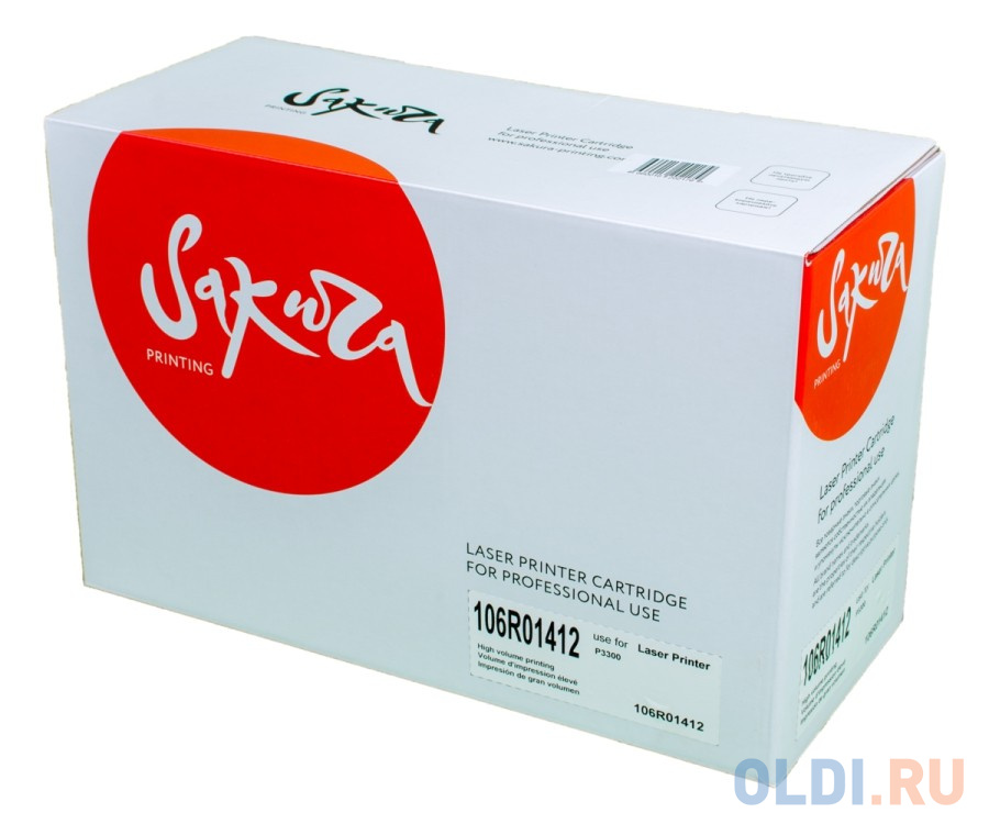 Картридж Sakura 106R01412 для XEROX P3300, черный, 8000 к.