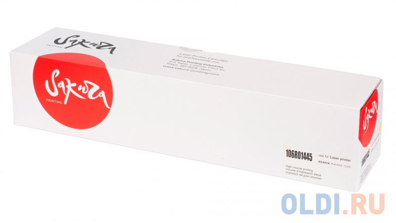 

Картридж Sakura 106R01445 для XEROX Phaser7500, желтый, 17800 к.