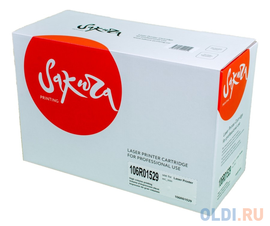 Картридж Sakura 106R01529 для XEROX WC3550, черный, 5000 к SA106R01529 - фото 1