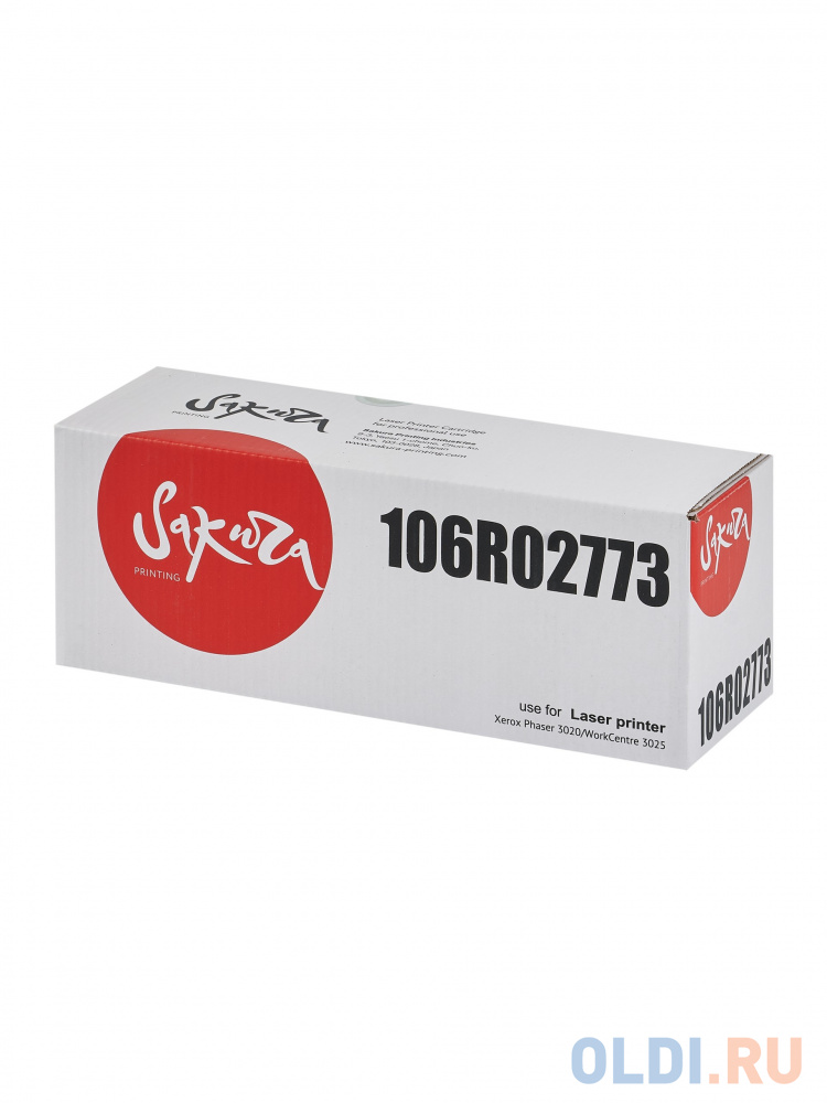 Картридж Sakura 106R02773 для XEROX Phaser3020WC3025(обновленный чип), черный, 1500 к SA106R02773 - фото 1