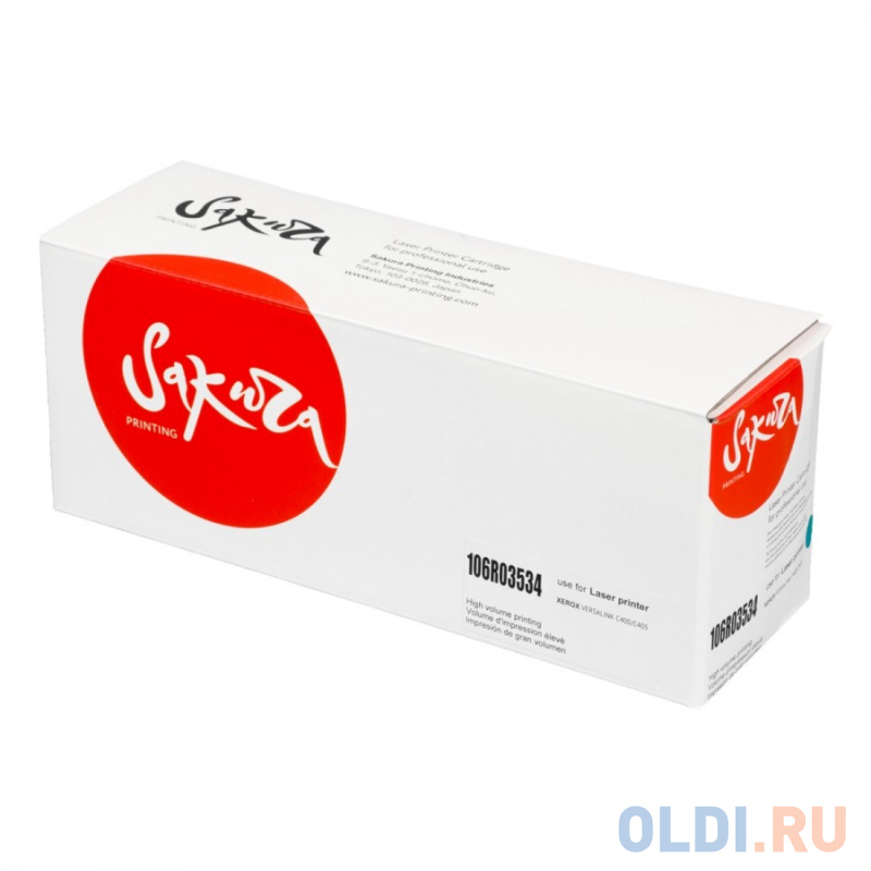 

Картридж Sakura 106R03534 для XEROX VerLinkC400/VerLinkC405, голубой, 8000 к.