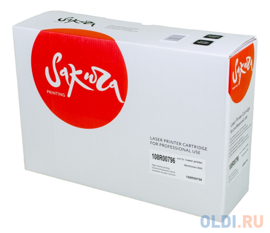 Картридж Sakura 108R00796 для XEROX P3635, черный, 10000 к SA108R00796 - фото 1