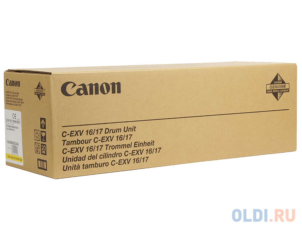 Фотобарабан Canon C-EXV 16/17Y для iR-C5180 / 5180i / 5185i / 4580 / 4580i / 4080 / 4080i /CLC-4040 / 5151. Жёлтый. 60000 страниц 0255B002AA - фото 1