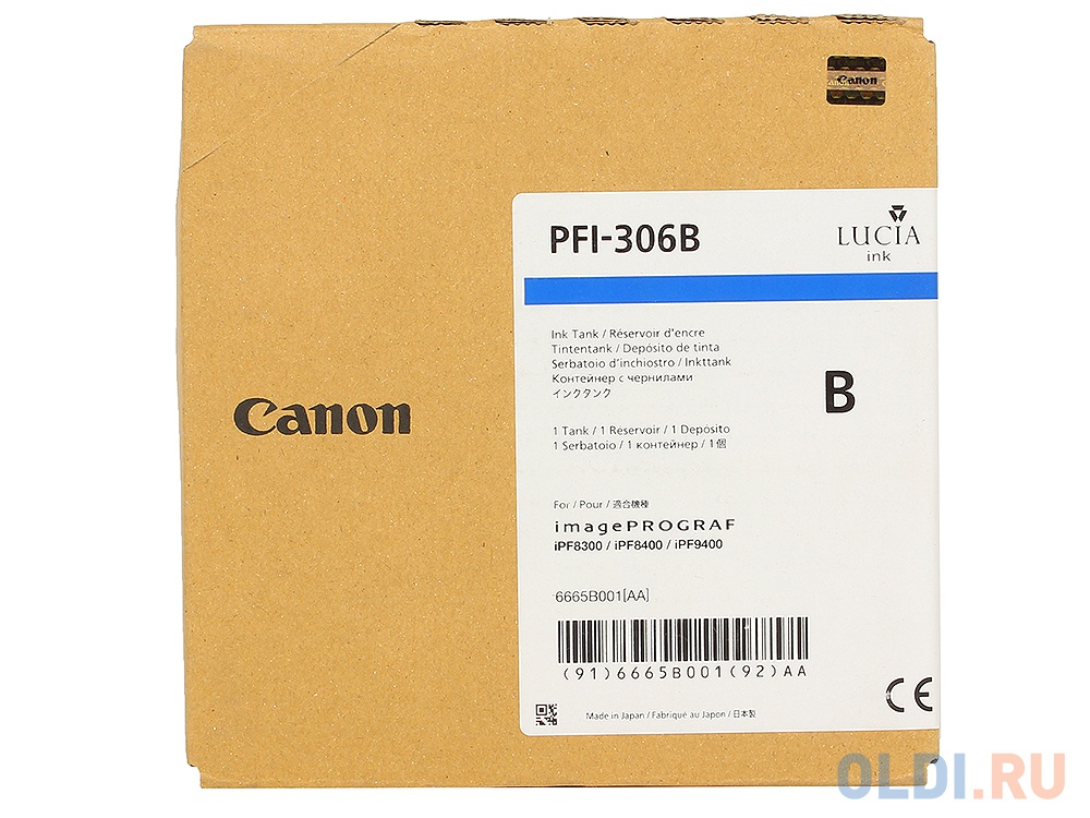 Картридж Canon PFI-306 B для iPF8400 9400 синий 6665B001 - фото 2