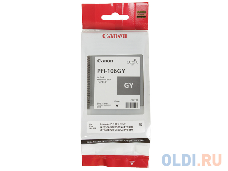 

Картридж Canon PFI-106 GY для iPF6300S/6400/6450 серый 6630B001