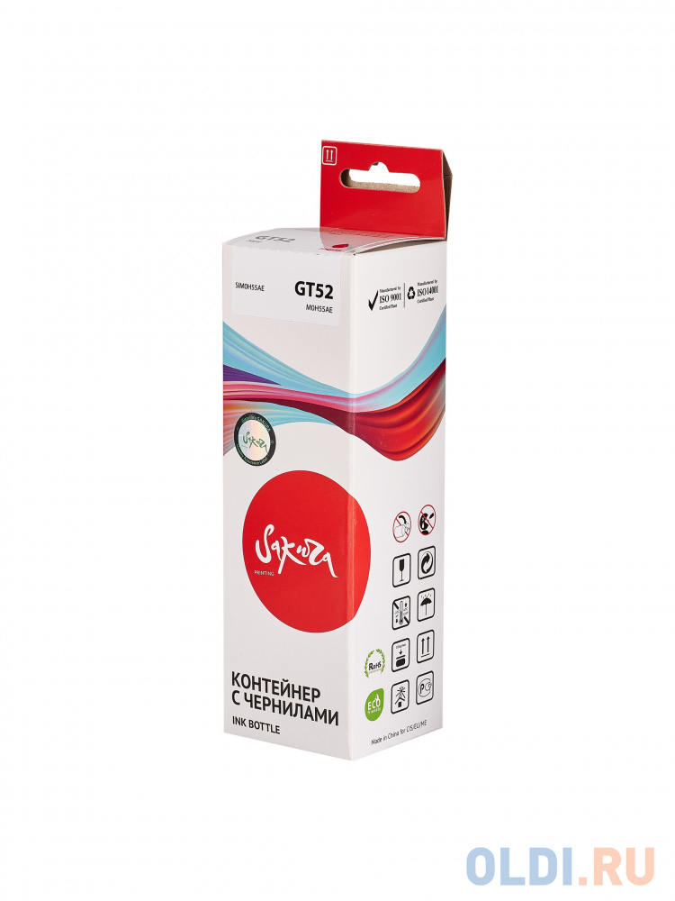 

Чернила Sakura M0H55AE (№GT52 Magenta) для HP Ink Tank 115/310/315/318/319;Ink Tank Wireless 410/415/416/418/419;DeskJet GT 5810/5820/5812/5822, водор