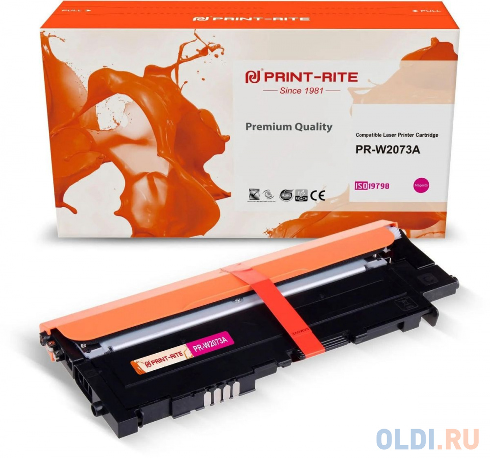 Картридж лазерный Print-Rite TFHA9QMPU1J PR-W2073A W2073A (есть ограничения по прошивке) пурпурный (700стр.) для HP Color Laser 150a/150nw/178nw MFP/1