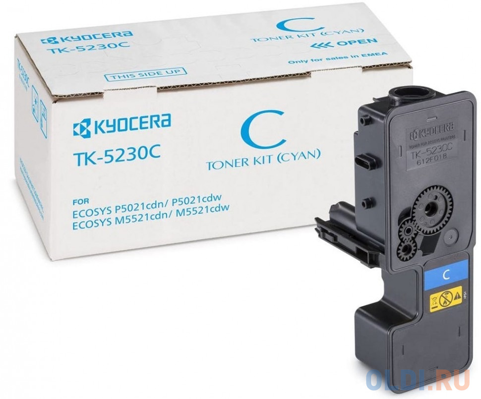 Тонер-картридж для Kyocera Ecosys P5021cdn/P5021cdw/M5521cdn/M5521cdw TK-5220C cyan 1.2K  ELP Imaging®