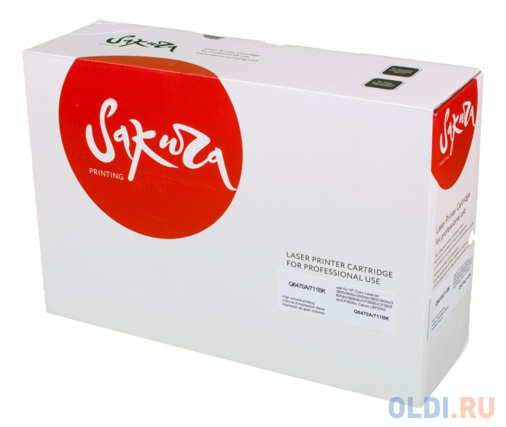 Картридж Sakura Q6470A/711Bk для HP, Canon LJ 3600/LJ 3600n/LJ CP3505dn/LJ CP3505x/LJ 3600dn/LJ 3800/LJ 3800n/LJ 3800dn/LJ 3800dtn/LJ CP3505n, черный,