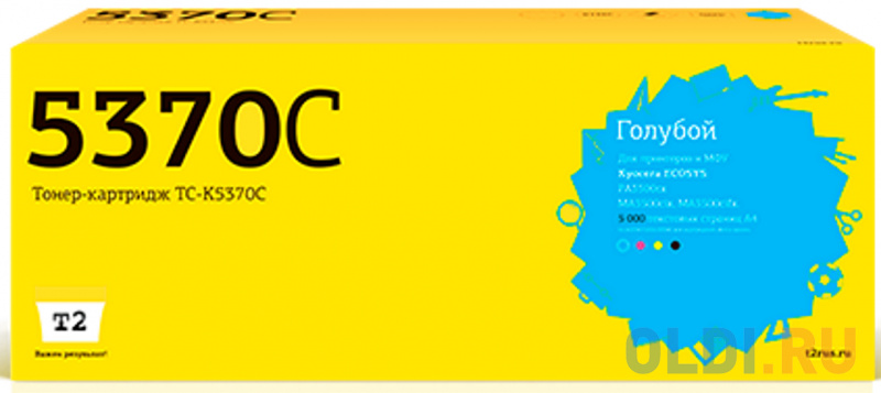 

TC-K5370C Тонер-картридж T2 для Kyocera ECOSYS PA3500cx/MA3500cix/MA3500cifx (5000 стр.) голубой, с чипом