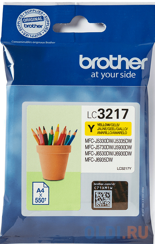 Картридж BROTHER  LC3217Y MFC-J6930DW желтый