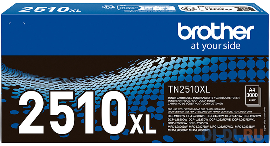 

Картридж лазерный Brother TN2510XL черный (3000 стр.) для MFCL2860DWE/DCPL2627DWE/HLL2400DWE