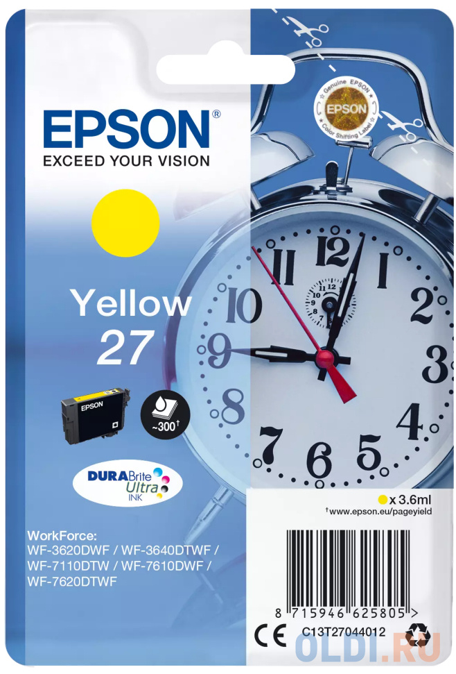 

Картридж/ EPSON WF ink yellow ST 300 300Seiten 3,6ml