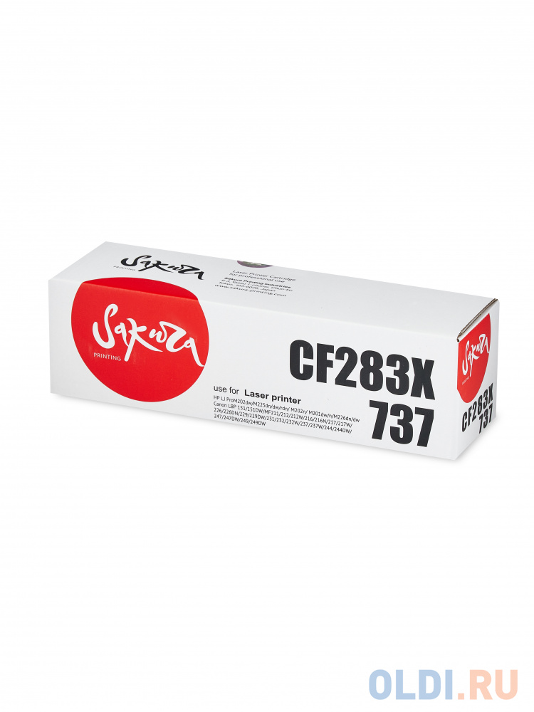 Картридж Sakura CF283X/737 для HP LJ ProM202dw//M225dn/dw/rdn/ M202n/ M201dw/n/M226dn/dw Canon i-SENSYS MF217w/MF211/MF212W/MF216N/MF226dw/MF227DW/MF2