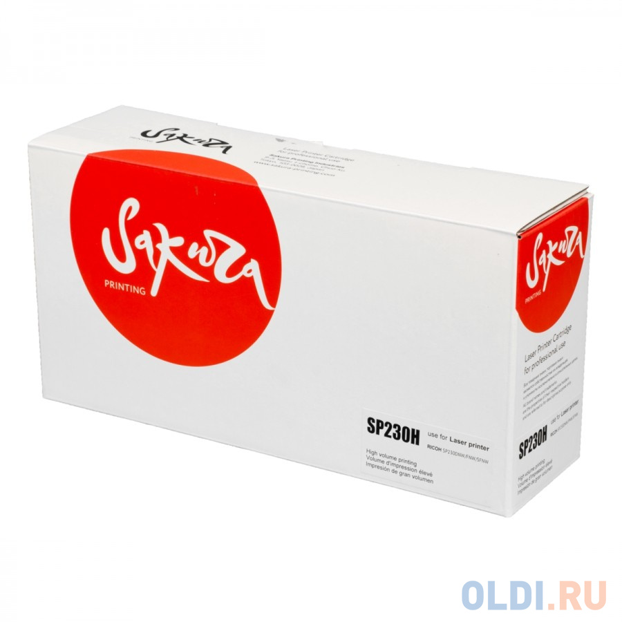 

Картридж Sakura SP230H для Ricoh Aficio SP230DNw/Aficio SP230SFNw, черный, 3000 к.