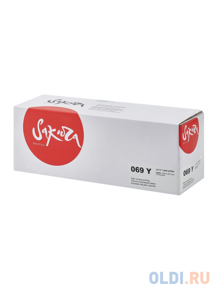 

Картридж Sakura 069Y (5091C002) для Сanon I-Sensys LBP673Cdw/ MF750C, желтый, 1900к.