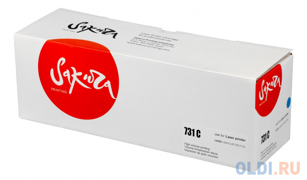 

Картридж Sakura 731C (6271B002) для Canon LBP7100C/ 7110C, голубой, 1500 к.