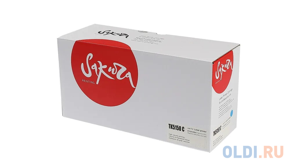 Картридж Sakura TK5150C (1T02NSCNL0) для Kyocera Mita P6035cdn/M6035cidn/M6535cidn, голубой, 10000 к.