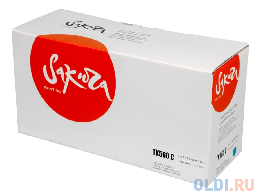 

Картридж Sakura TK560C (1T02HNCEU0) для Kyocera Mita FS-C5300DN/FS-C5350DN/6030cdn, голубой, 10000 к.