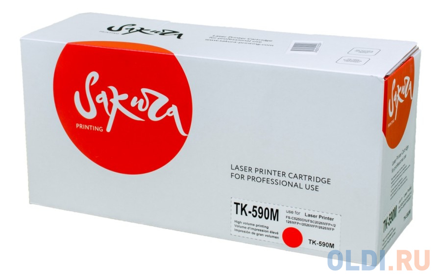 

Картридж Sakura TK590M (1T02KVBNL0) для Kyocera Mita FS-C2026/FS-C2126MFP, пурпурный, 5000 к.