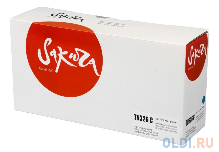 

Картридж Sakura TN326C для Brother HL-8250/DCP-8450/MFC-8650, голубой, 3500 к.