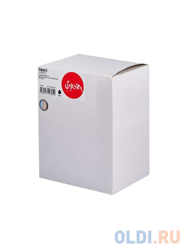 

Струйный картридж Sakura C13T865140 (T8651 BK) для Epson WorkForce Pro WF-M5690DWF/M5190DW, пигментный тип чернил, черный, 176 мл., 8000 к.
