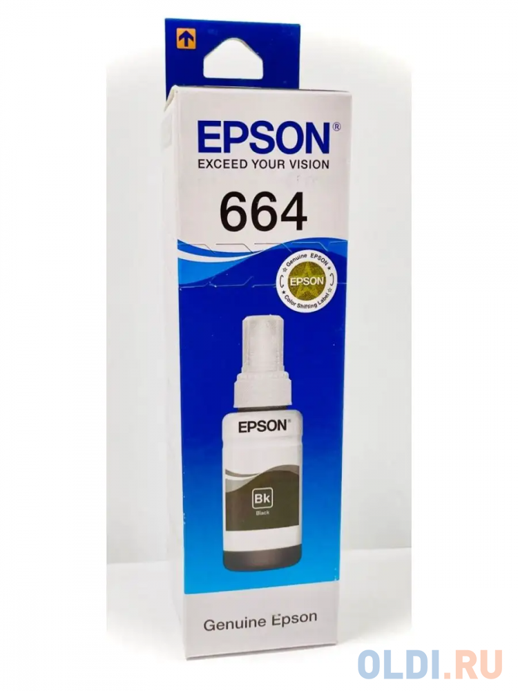 T6641 Контейнер с чернилами Epson C13T664198, 70 мл., 4500 к., черный