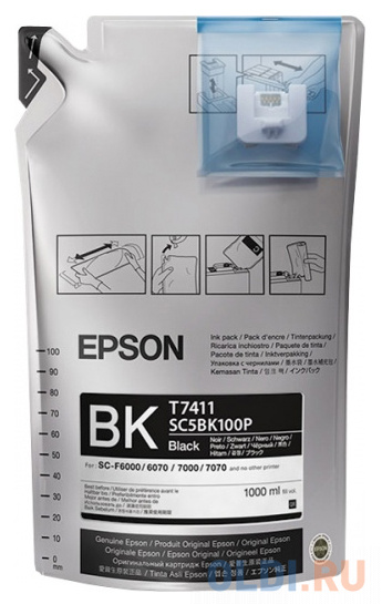 T7411 Набор картриджей Epson C13T741100 6 шт. черного цвета, 6 х 1000 мл