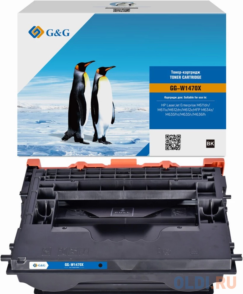 

Картридж лазерный G&G 147X GG-W1470X черный (25200стр.) для HP LaserJet M611dn/M612dn/M634dn/M634h