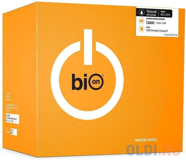 Bion C-EXV42 Картридж для Canon iR 2202/2202N (9000 стр.), Черный, с чипом - BCR-C-EXV42