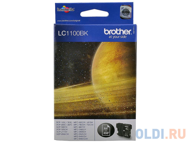 

Картридж Brother Bro-LC1100BK 450стр Черный