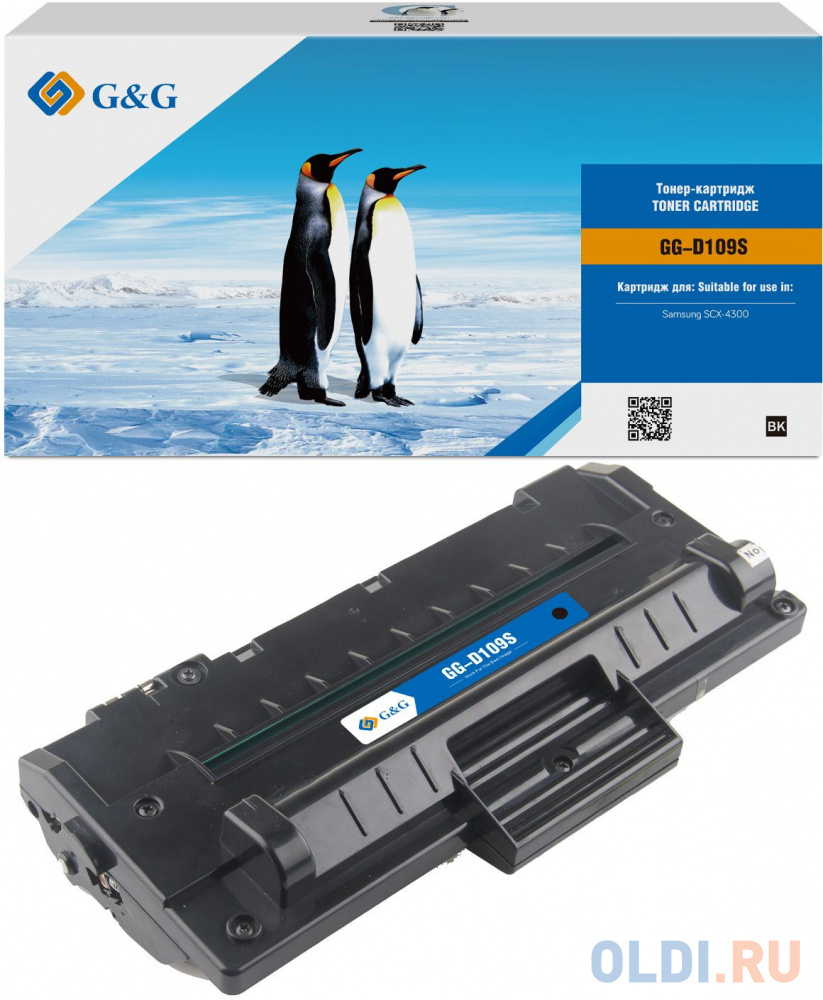 

Картридж лазерный G&G GG-D109S черный (2000стр.) для Samsung SCX-4300