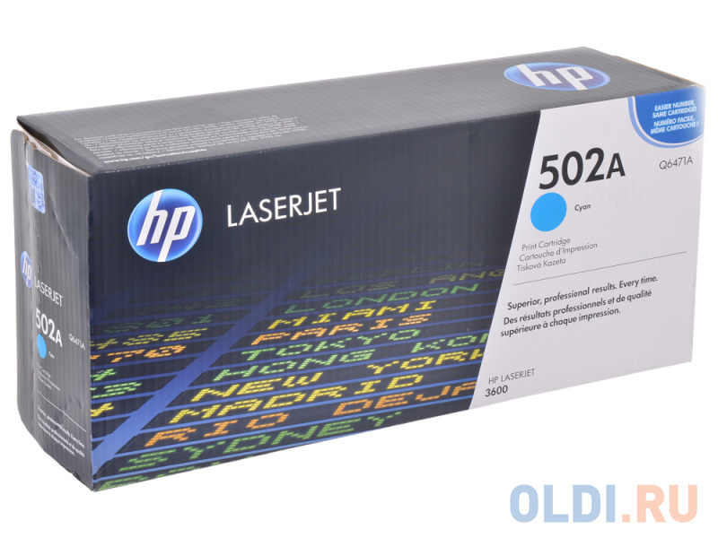 

Картридж HP Q6471A №502А голубой для LaserJet 3600