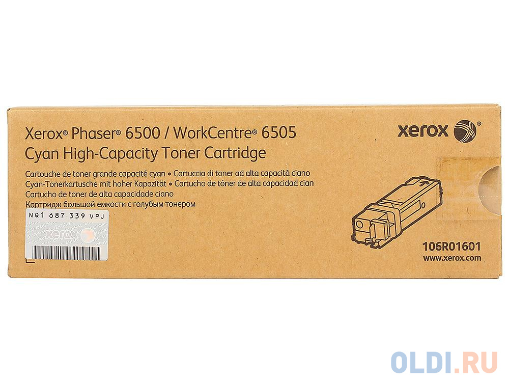 Картридж Xerox 106R01601 106R01601 2500стр Голубой - фото 2