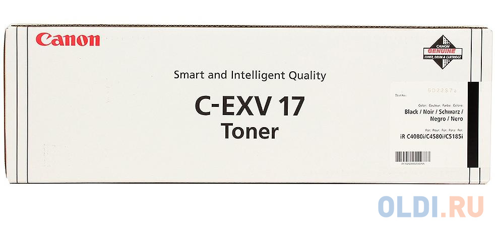 Тонер Canon C-EXV17BK 30000стр Черный 0262B002 - фото 1