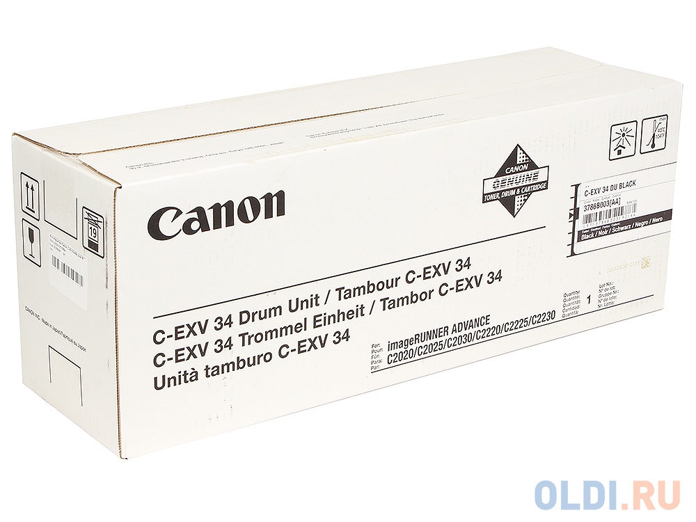 Фотобарабан Canon C-EXV34Bk для IR ADV C2020/2030Bk. Чёрный 3786B003AA  000 - фото 1