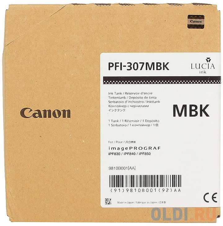 Картридж Canon PFI-307 MBK для iPF830/840/850 черный 9810B001 - фото 2