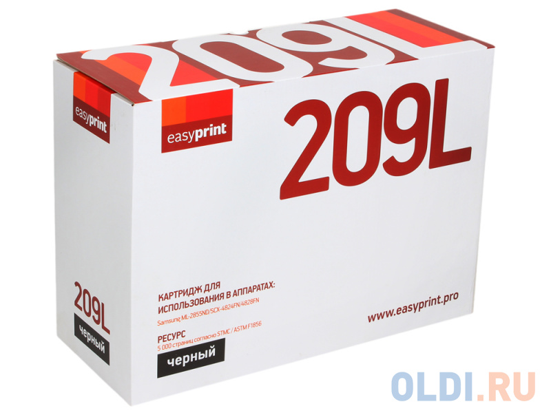 

Картридж EasyPrint LS-209L для Samsung ML-2855ND/SCX-4824FN/4828FN. Чёрный. 5000 страниц. с чипом (MLT-D209L, Черный