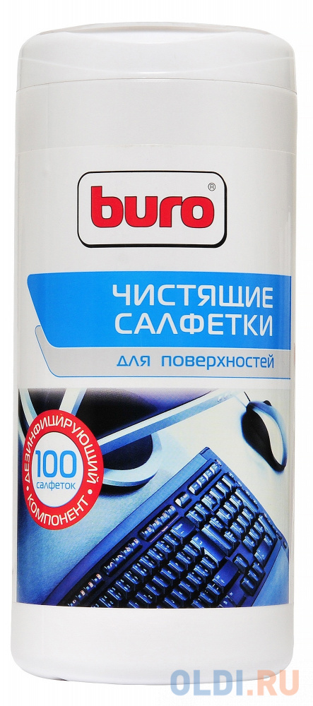 Влажные салфетки BURO BU-Tsurface 100 шт 26751n ruseff салфетки влажные для рук 20 шт