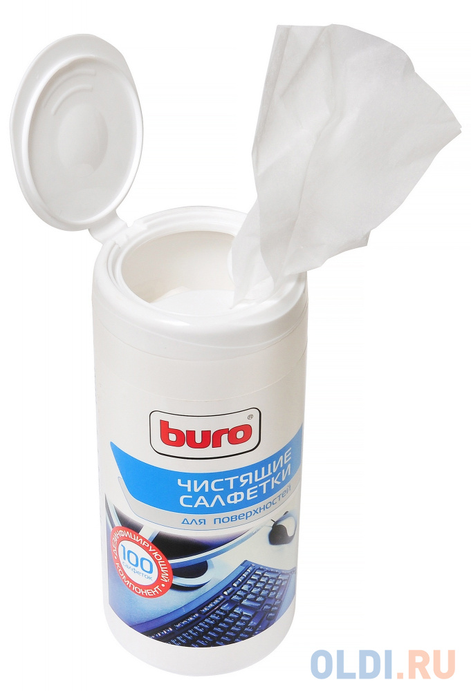 Влажные салфетки BURO BU-Tsurface 100 шт от OLDI