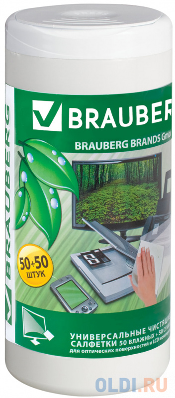 

Чистящие салфетки BRAUBERG 510121 100 шт