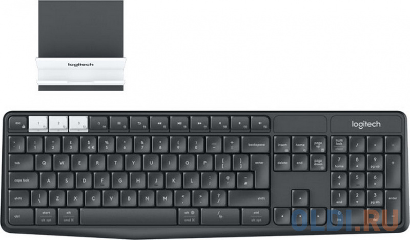 

(920-008184) Клавиатура Беспроводная Logitech Wireless Multi-Device Keyboard and Stand Combo K375s Graphite