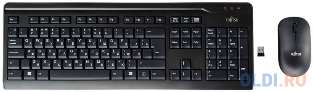 

Клавиатура беспроводная Fujitsu Fujitsu LX410 USB черный