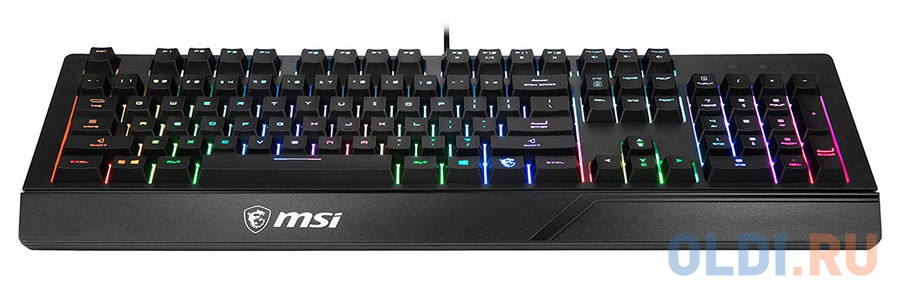 Клавиатура MSI VIGOR GK20 RU черный USB Multimedia for gamer LED (подставка для запястий) фото