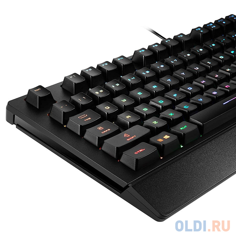 Клавиатура MSI VIGOR GK20 RU черный USB Multimedia for gamer LED (подставка для запястий) фото
