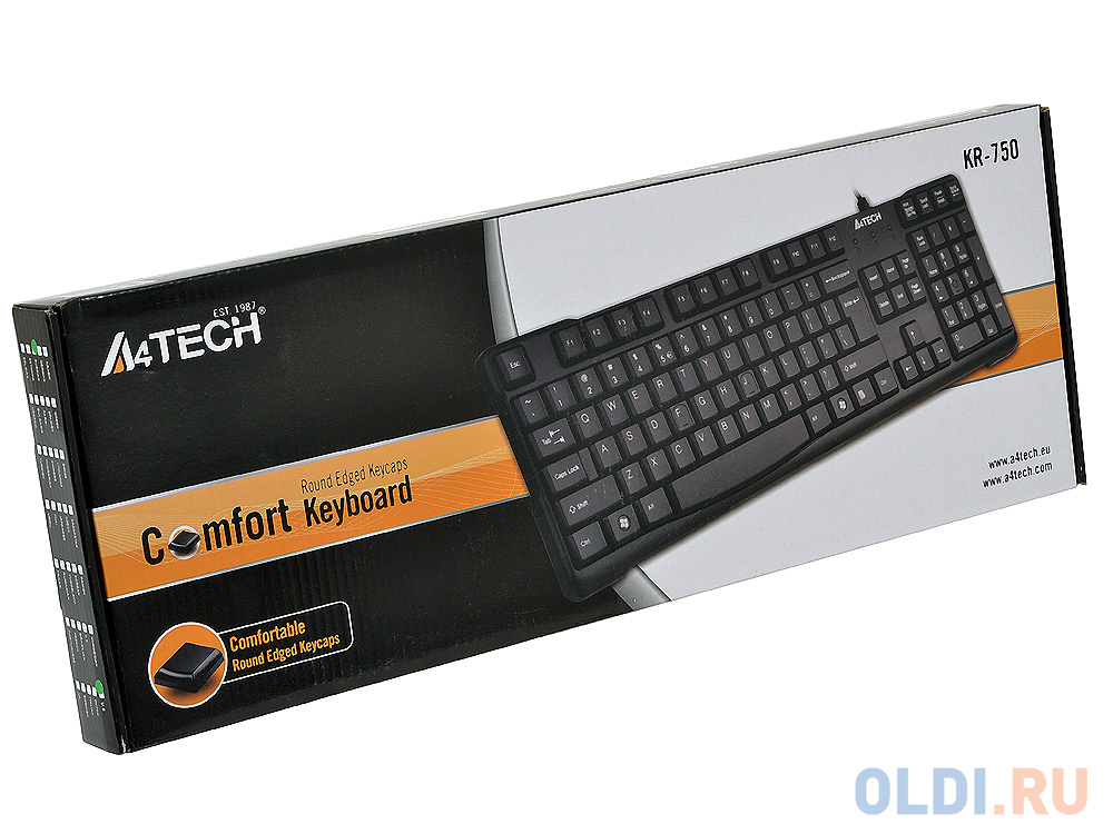 Клавиатура A4Tech KR-750 USB (черный) фото