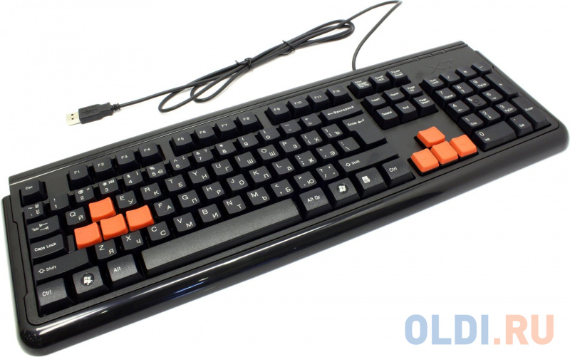 Клавиатура проводная A4TECH X7-G300 USB черный фото