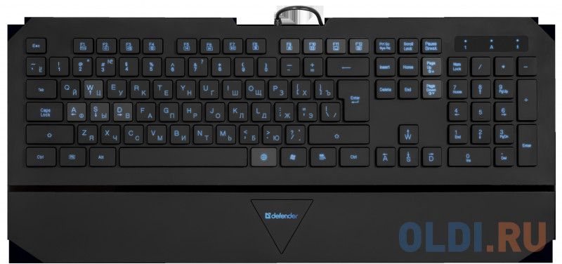 

Клавиатура проводная Defender ММ Oscar SM-660L USB B(Чер)ProRUS 104+6кн, подсветка, 13